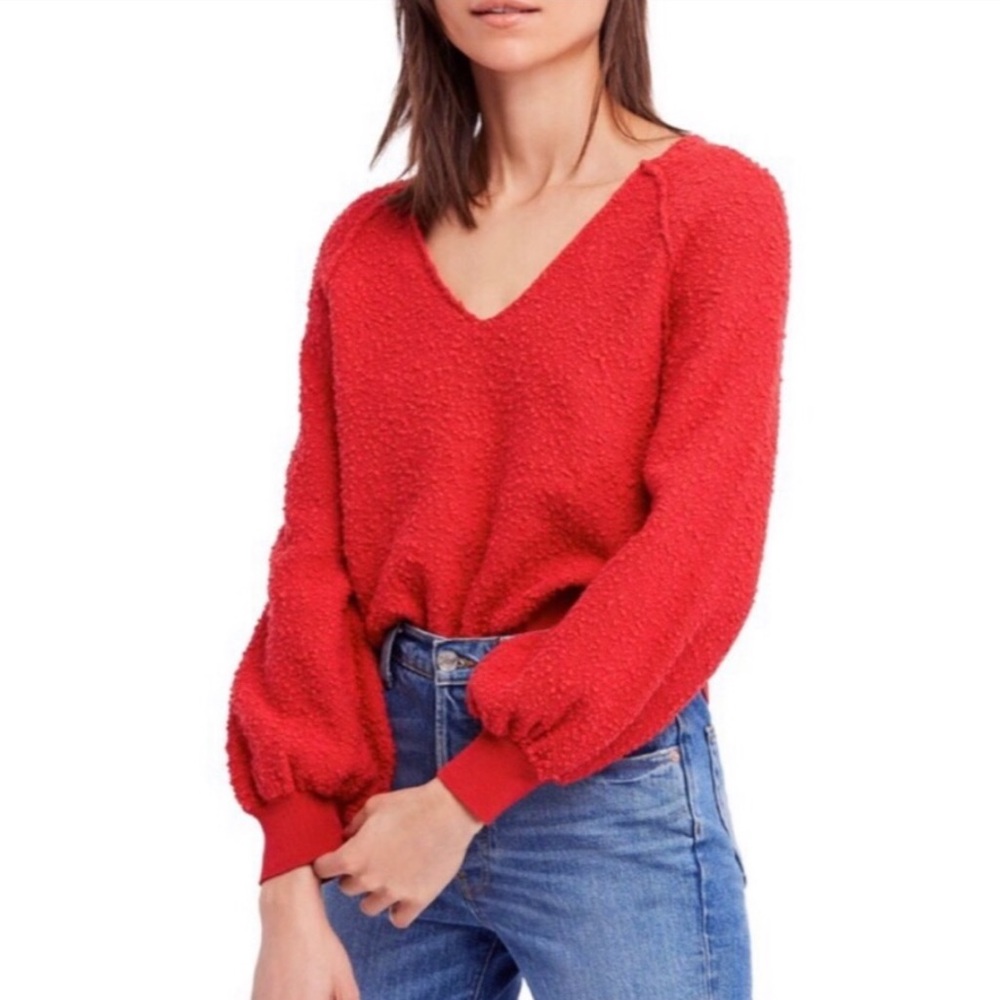 Free People found my friend balloon sleeve sweater